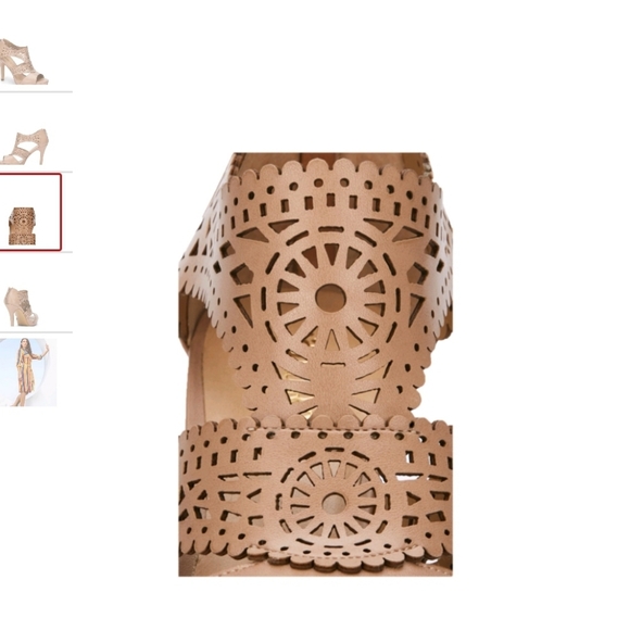 andrea Light Brown Heels - Picture 2 of 5